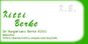 kitti berke business card